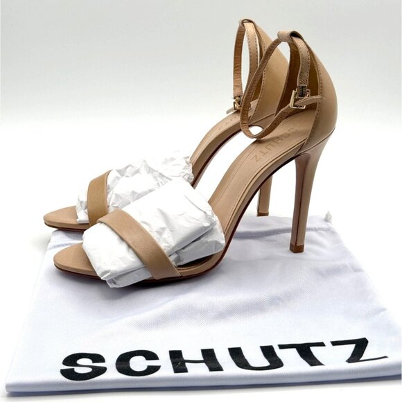 SCHUTZ Cadey-Lee Leather Stiletto Pumps Size 8.5B Womens 4"‎ Heels New In Box - Picture 1 of 11